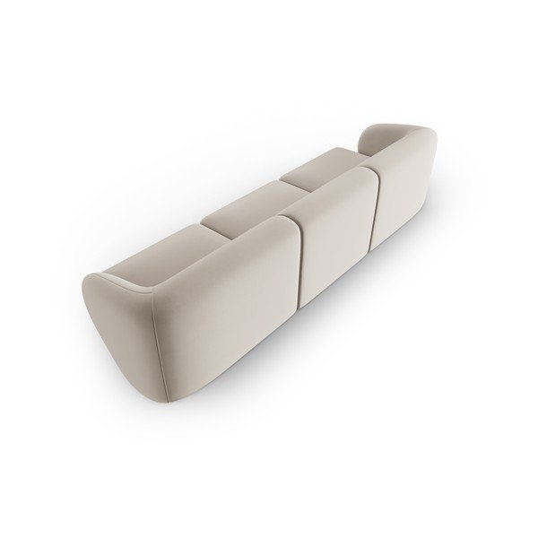 Bež baršunasti sofa 266 cm Paolo – Milo Casa-image-3