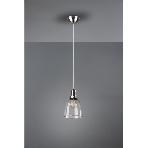 Viseća svjetiljka u srebrnoj boji sa staklenim sjenilom ø 14 cm Vita – Reality-image-2