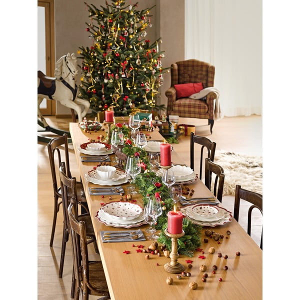 Bijelo-crveni porculanski božićni tanjur Toy's Delight Villeroy & Boch, Ø 29 cm-image-4