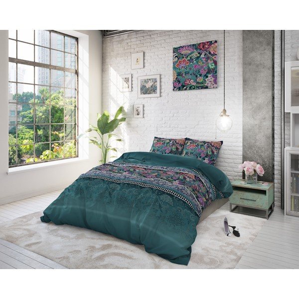 Zelena posteljina Sleeptime Paisley, 200 x 220 cm-image-3