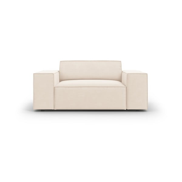 Bež baršunasta fotelja Jodie – Micadoni Home-image-3