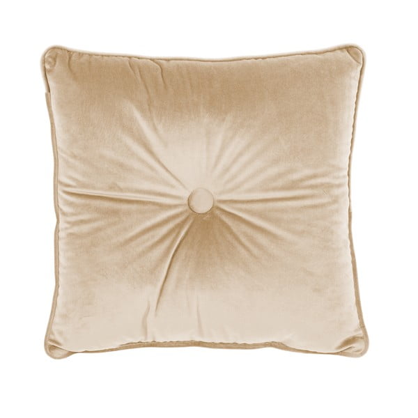 Svjetlobež jastuk Tiseco Home Studio Velvet Button, 45 x 45 cm