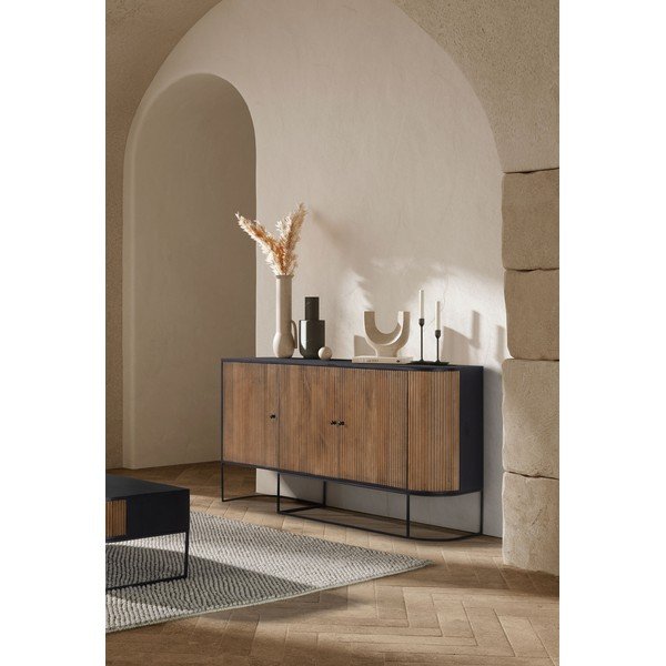 Komoda od masivnog manga u prirodnoj boji 165x90x40 cm Curve – MOME-image-1