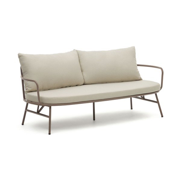 Krem metalna vrtna sofa Bramant – Kave Home-image-2