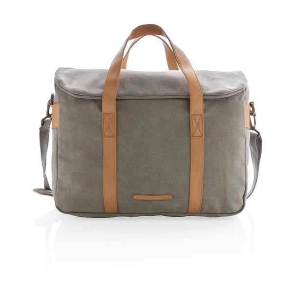 Siva platnena torba za laptop 15,6'' XD Collection, 16 l-image-1