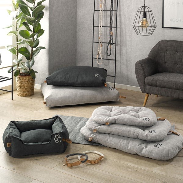 Svijetlo sivi krevet za pse 60x80 cm – Love Story-image-1