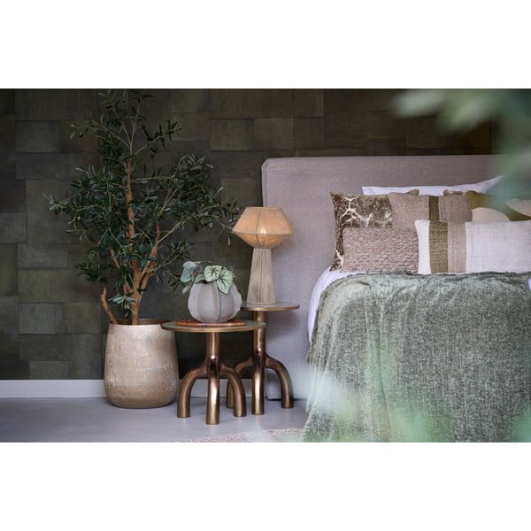 Svijetlo zelena stolna lampa sa sjenilom od jute (visina 47 cm) Fugia – Light & Living-image-1