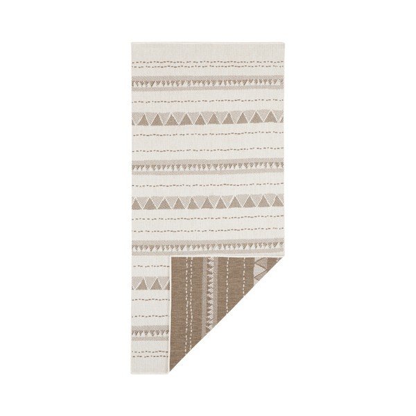 Smeđe-krem obostrani gazište pogodno za vanjske Bougari Bahame, 80 x 350 cm