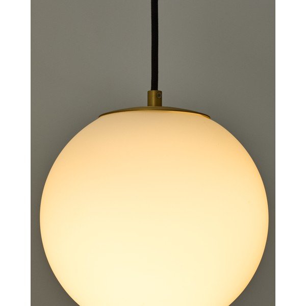 Bijela/u zlatnoj boji viseća svjetiljka sa staklenim sjenilom ø 10 cm Brisia – Kave Home-image-2