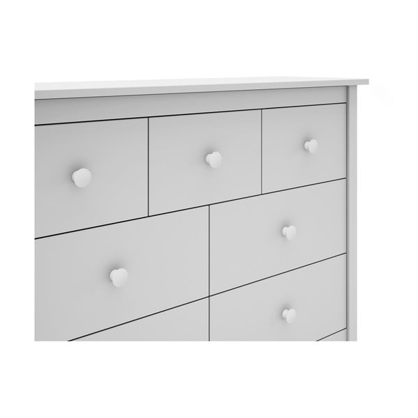 Bijela niska dječja komoda od borovine 110x80 cm Max - Marckeric-image-1