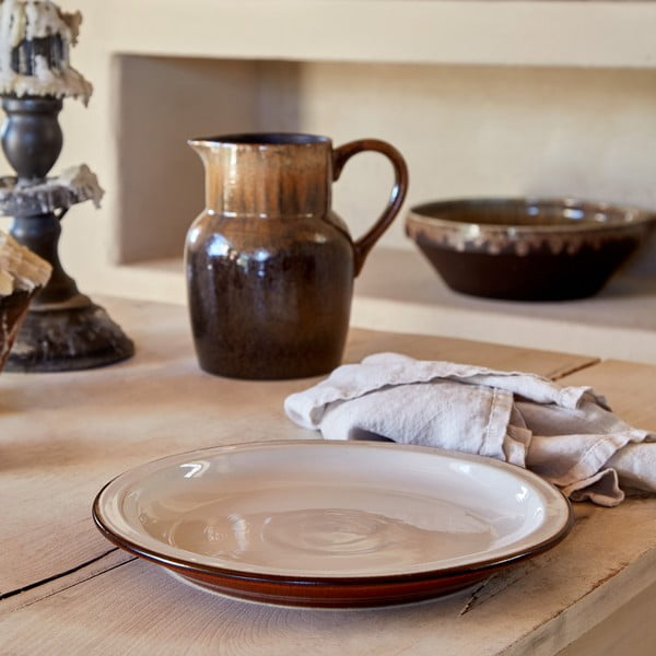 Ciglasti/bež tanjur od kamenine ø 26 cm Poterie – Casafina-image-1