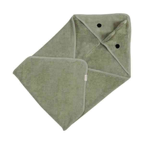 Zeleni pamučan dječji ručnik s kapuljačom 75x75 cm Dinosaur – Kindsgut-image-3