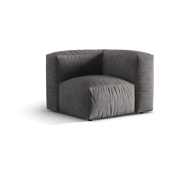 Siva baršunasti modularna sjedeća garnitura (promjenjiva) Martina – Micadoni -image-1