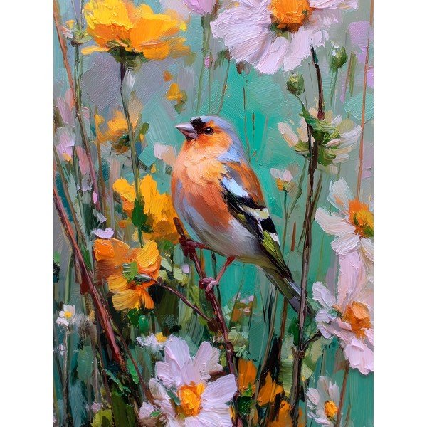 Tiskana slika s okvirom 60x80 cm Fringilla – Styler