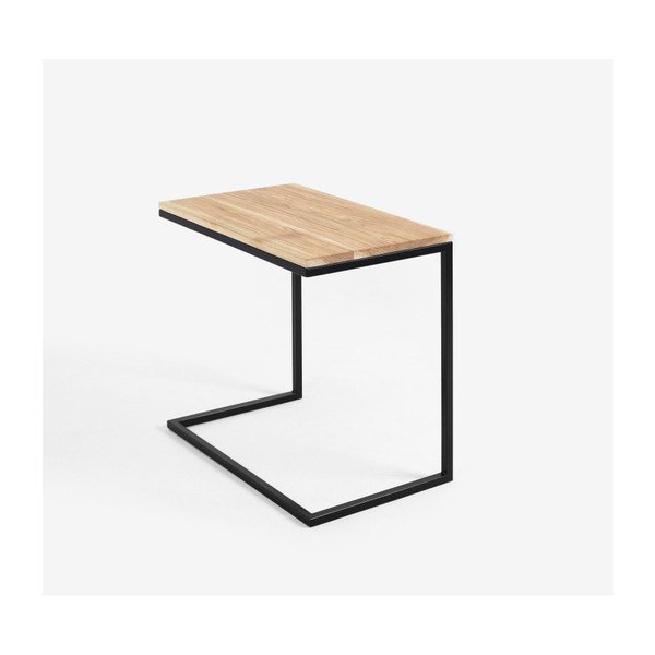 Stol sa crnom bazom i pločom od hrastovine Lupe-image-4