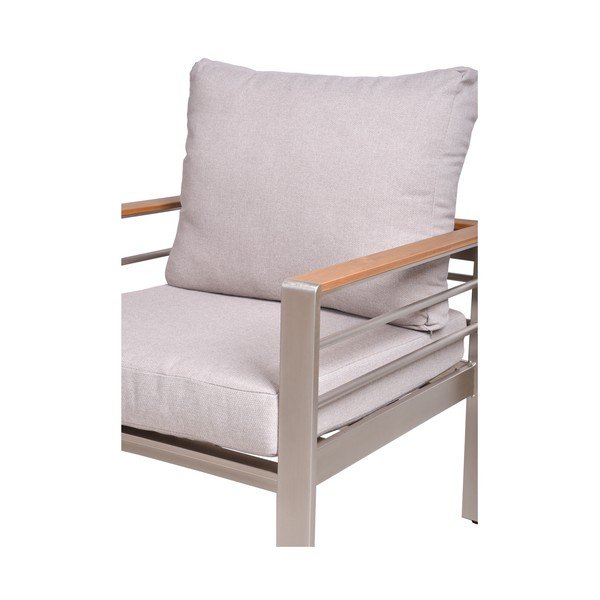 Siva metalna vrtna garnitura za 4 osobe Florence – Garden Pleasure-image-2