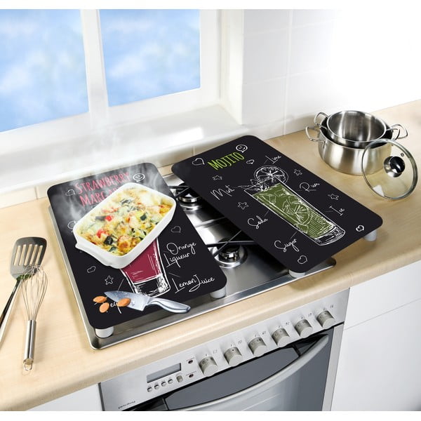 Set od 2 staklena poklopca Wenko Margarita za peć, 52 x 30 cm-image-1