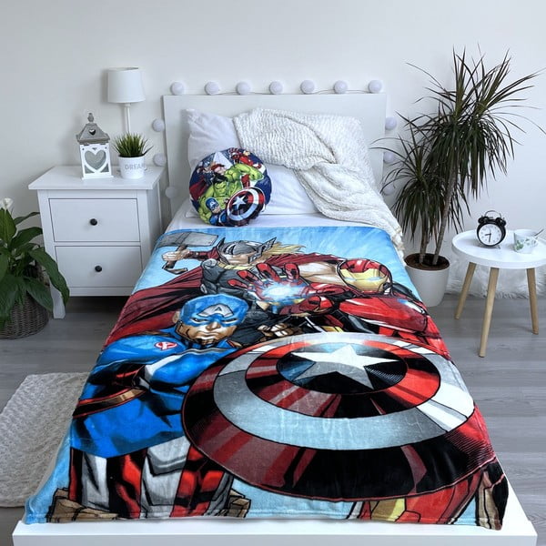 Deka za bebe od mikropliša 100x150 cm Avengers Heroes – Jerry Fabrics-image-2