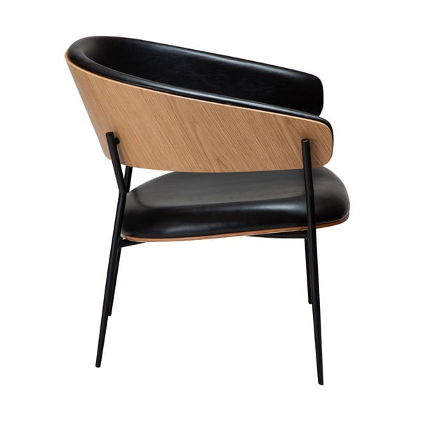 Crna fotelja od imitacije kože Crib – DAN-FORM Denmark-image-2