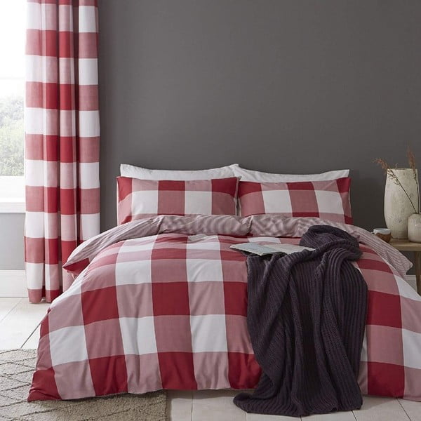 Set posteljine za bračni krevet Catherine Lansfield Check, 220 x 230 cm