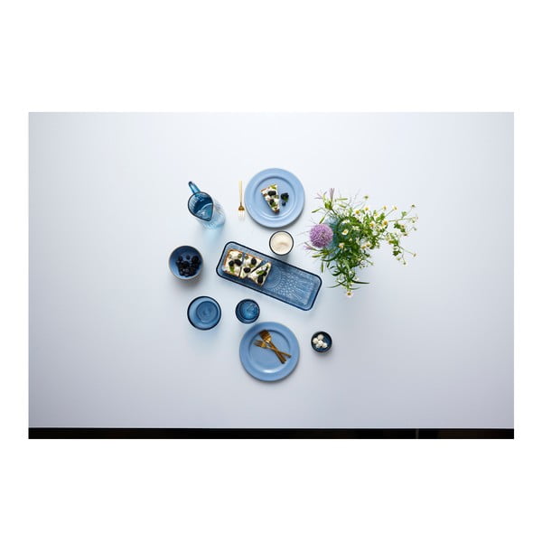Plavi stakleni tanjur za posluživanje 14x38 cm Kusintha – Bitz-image-2
