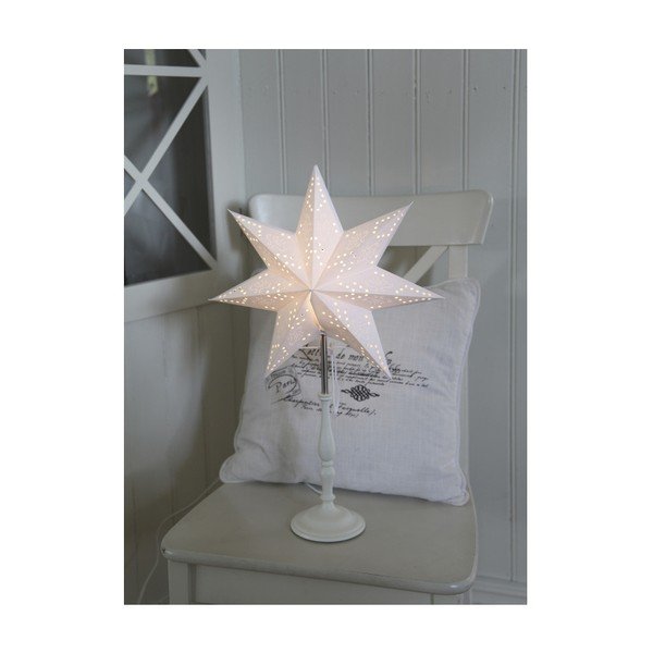 Bijela sjajna zvijezda sa postoljem Best Season Romantic Star, 55 cm-image-1