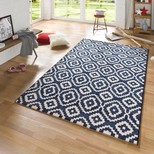 Plavi tepih Mint Rugs Diamond Ornamental, 80 x 150 cm-image-1