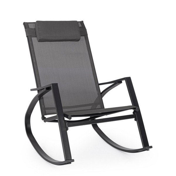 Antracitno siva metalna vrtna fotelja Ercolano – Bizzotto