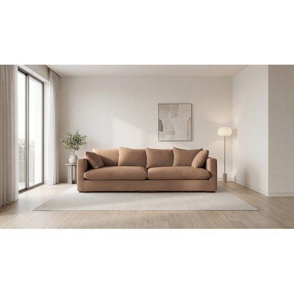 Svjetlo smeđa sofa od samta 266 cm Comfy – Scandic-image-4