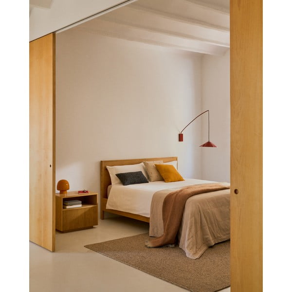 Svjetlo smeđi pamučan prošiven prekrivač 180x260 cm Isor – Kave Home-image-1