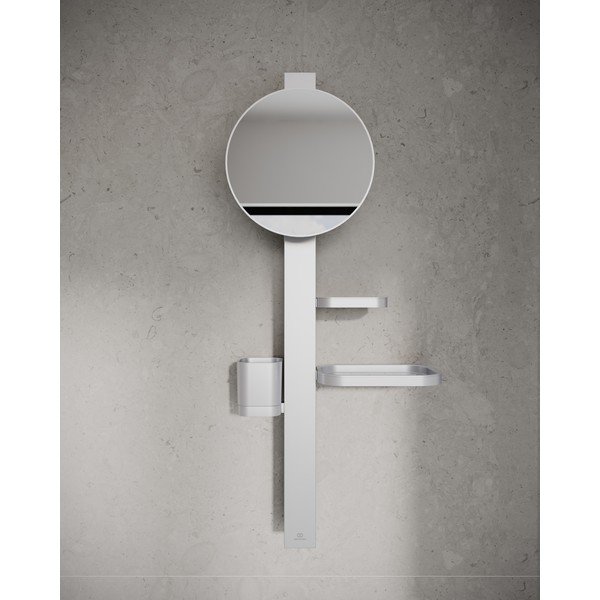 Zidno ogledalo s policom/s vješalicom ø 20,5 cm ALU+ – Ideal Standard-image-1
