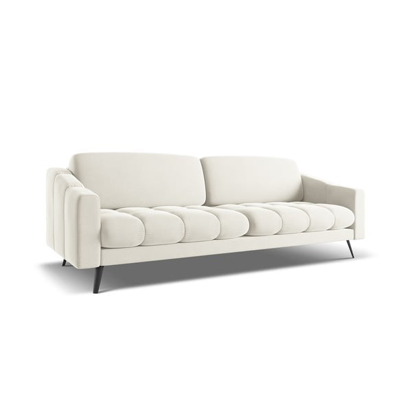 Bijela baršunasti sofa 238 cm Nalu – Makamii-image-2