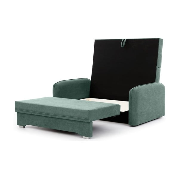 Zelena sklopiva/s prostorom za odlaganje sofa od šenila 155 cm Laine – ELTAP-image-2