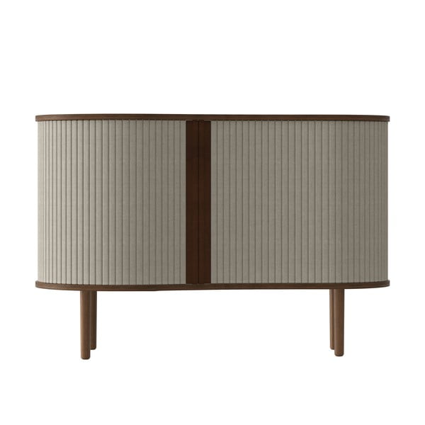 Smeđa/bež niska komoda u dekoru hrasta s kliznim vratima 100x67 cm Audacious – UMAGE-image-3