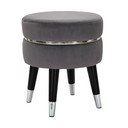 Sivi baršunast tabure Paris – Mauro Ferretti