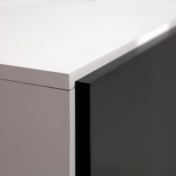 Crni ormarić za cipele s bijelom osnovom Symbiosis Bamboo-image-4