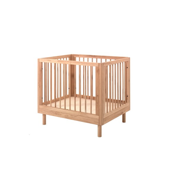 Putni krevetić od punog hrasta 95x75 cm u prirodnoj boji Forrest – Vipack