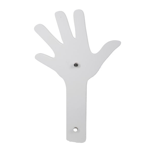 Bijela zidna vješalica Mauro Ferretti Finger Bianco, 26x40 cm