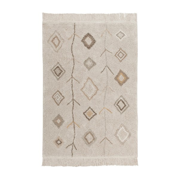 Bež periv/ručno rađen pamučan tepih 140x200 cm Kaarol Earth – Lorena Canals