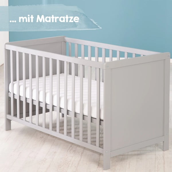 Svijetlo sivi dječji krevet 60x120 cm – Roba-image-1