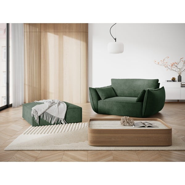 Tamnozeleni tabure Vanda - Mazzini Sofas-image-1
