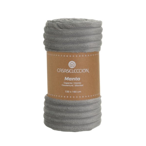 Siva deka od mikropliša 130x160 cm Fur Velvet – Casa Selección-image-4