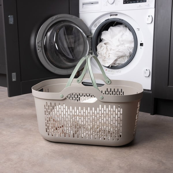 Svjetlo smeđa plastična košara za rublje 45 l – Addis-image-3