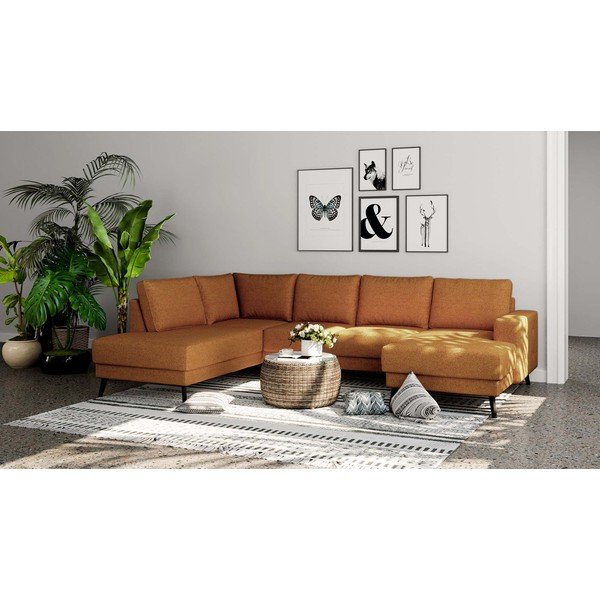 Narančasta kutna garnitura (s lijevim kutom) Fynn – Ghado-image-1