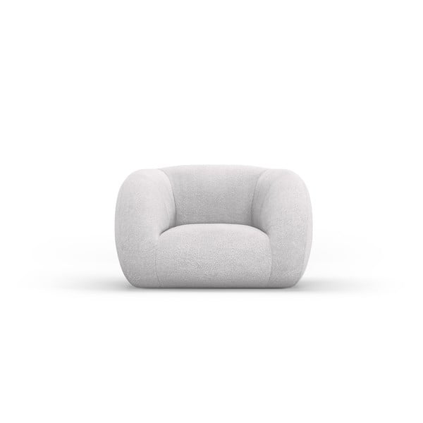 Svijetlo siva fotelja od bouclé tkanine Essen – Cosmopolitan Design