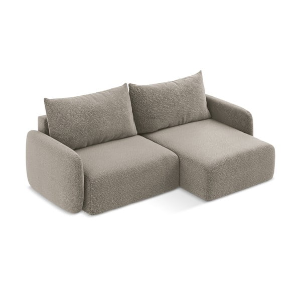 Bež sklopiva/s prostorom za odlaganje kutna garnitura (s desnim kutom) Kalena – Makamii-image-3