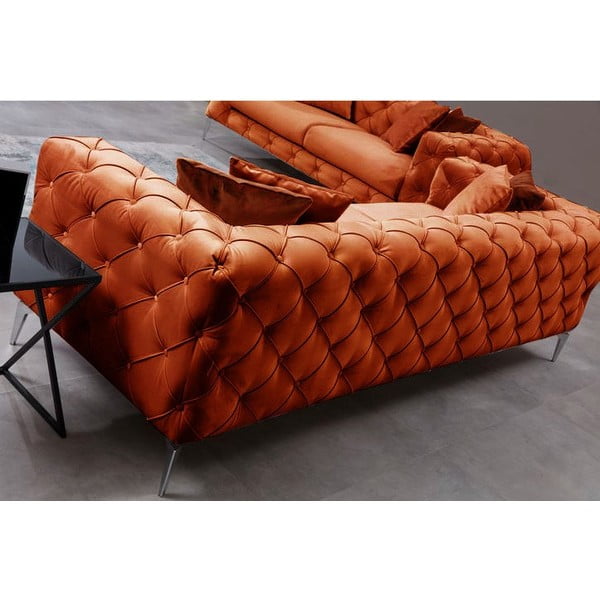 Narančasta baršunasti sofa 237 cm Como – Artie-image-1