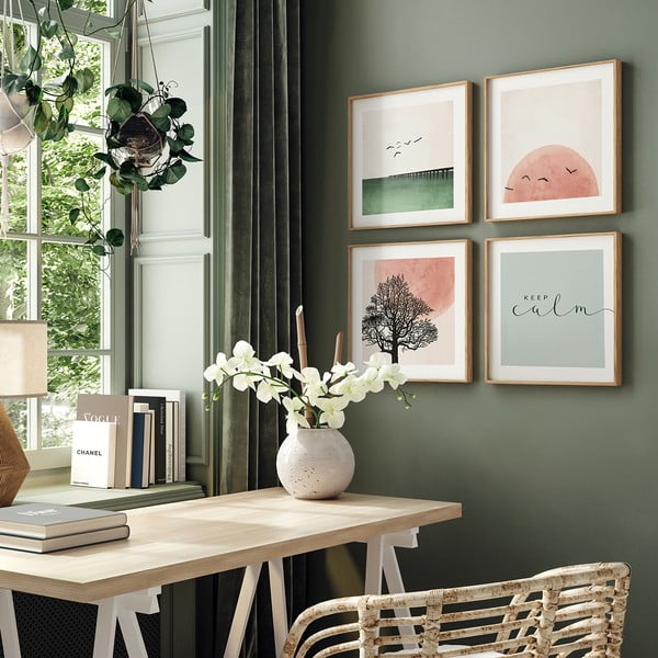 Posteri u setu od 4 komada 30x30 cm Calm-image-1