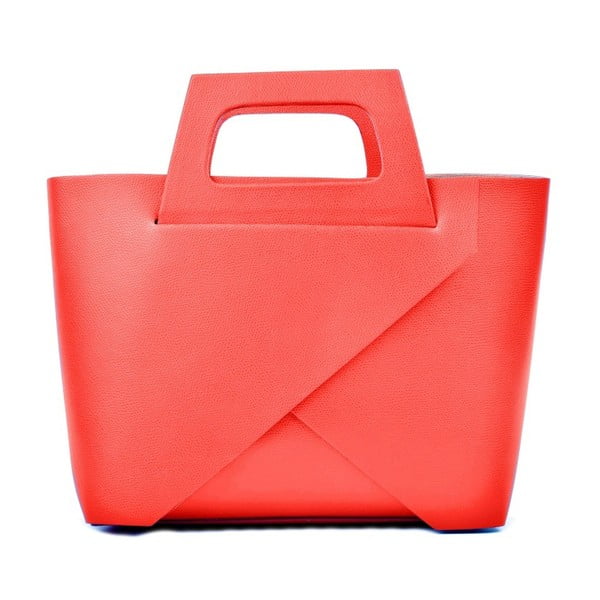 Crvena kožna torbica Carla Ferreri Cross Rosso