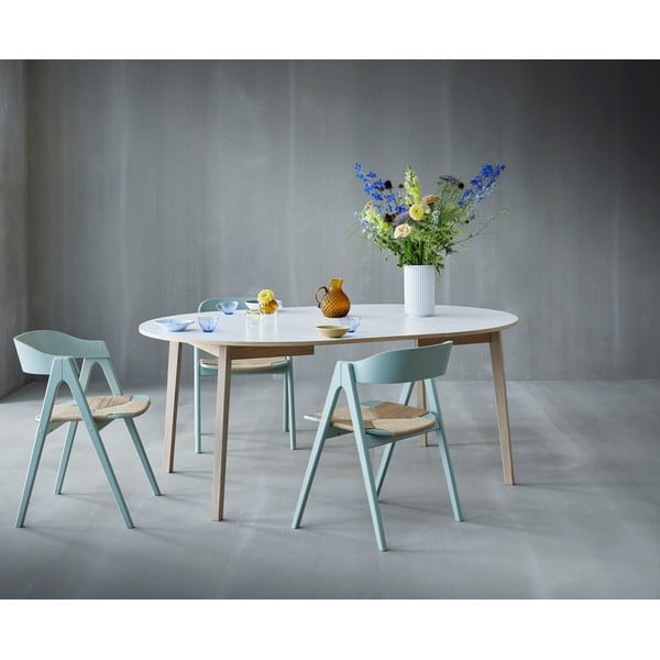 Okrugli proširiv blagovaonski stol s dodatnom pločom s bijelom pločom stola ø 130 cm Single – Hammel Furniture-image-1